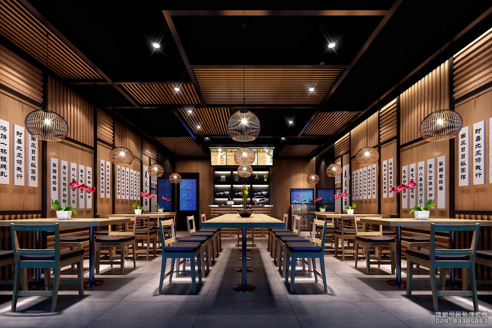 80平小型中式面館如何裝修設(shè)計(jì)？